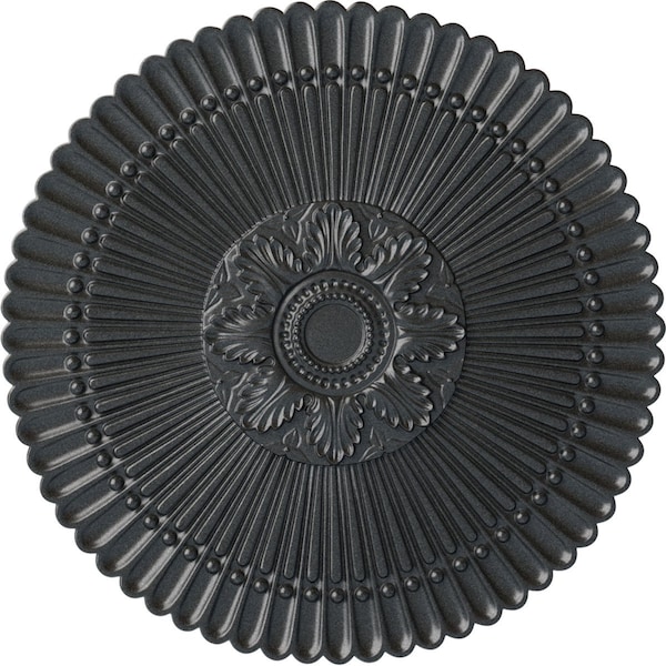 Ekena Millwork Nexus Ceiling Medallion (Fits Canopies up to 2 3/4"), Hand-Painted Pewter, 30"OD x 1 1/4"P CM30NEPES - main